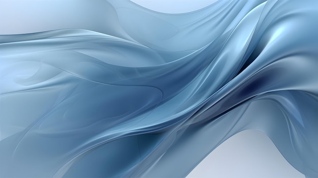 Abstract transparent blue wave background with free flowing lines