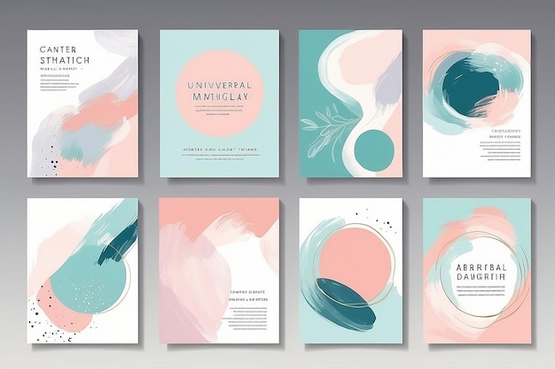 Photo abstract trendy pastel universal artistic templates