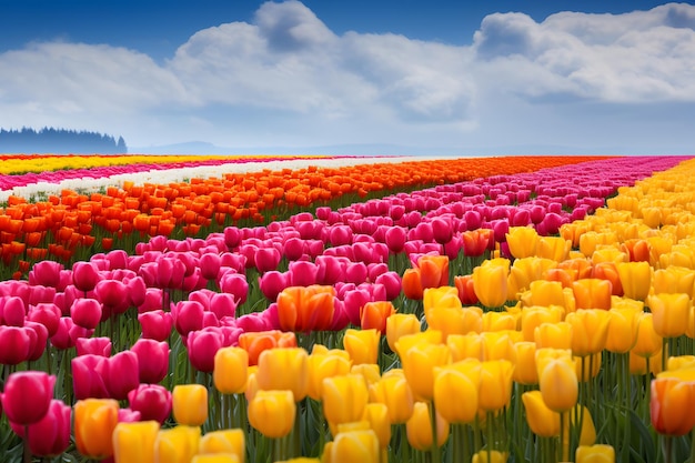 Abstract Tulip Field