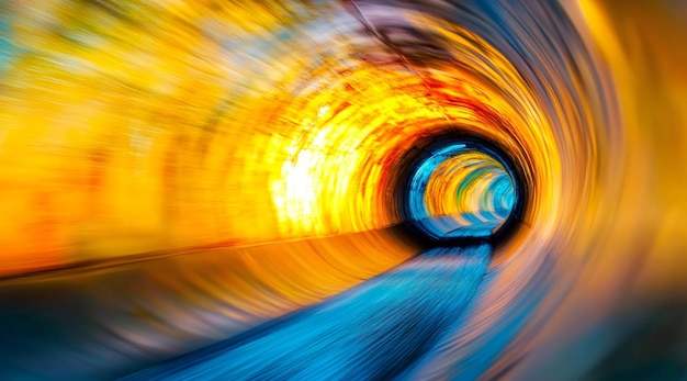 Abstract Tunnel of Light and Color