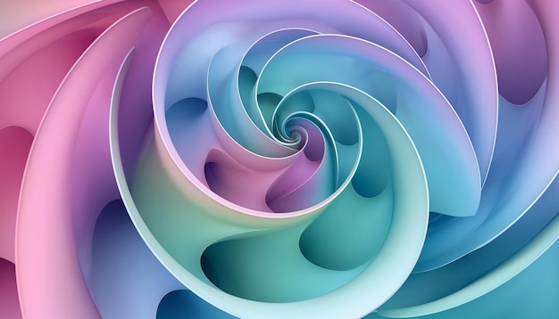 Abstract twirling pastel colors as background wallpaper