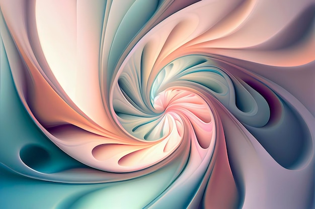 Abstract twirling pastel colors background