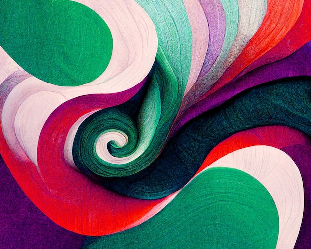 Abstract twisted brush stroke paint colorful swirl artistic spiral