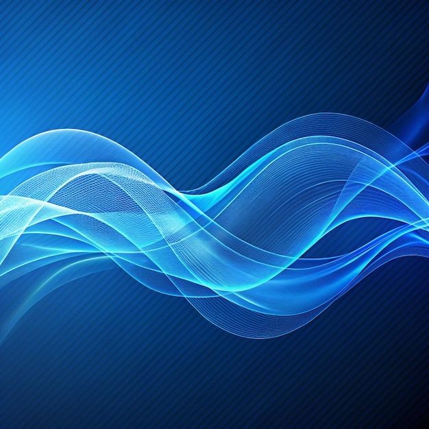 Abstract vector background blue transparent waved lines for brochure website flyer design smoke wave wavy lines