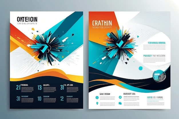 Photo abstract vector modern flyers brochure annual report design templates poster banner graphic