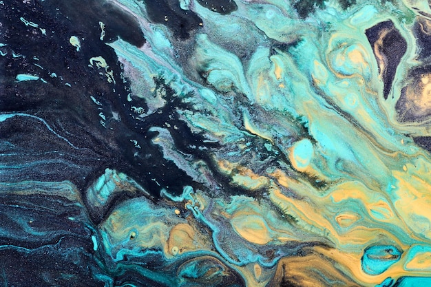 Abstract versicoloured background Luxury fluid art Waves splashes and blots of acrylic alcohol ink paints under water Multicolored marble texture