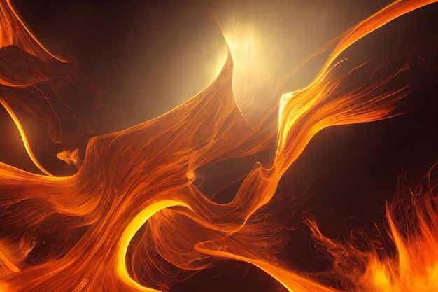 Abstract view of fire and flames illustration