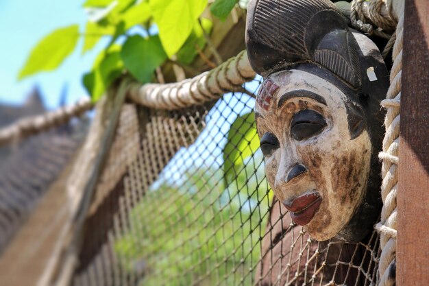 Abstract Vintage Antique African Mask