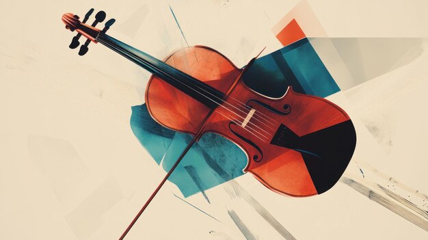 Photo abstract violin