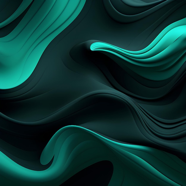 Abstract Viridian Green and Black Background for Social Media