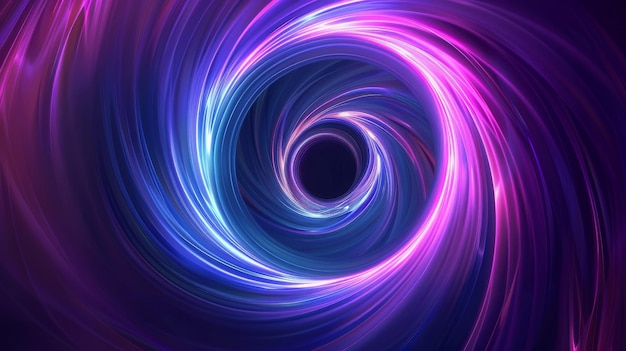 Abstract vortex neon swirls beckon with mesmerizing allure