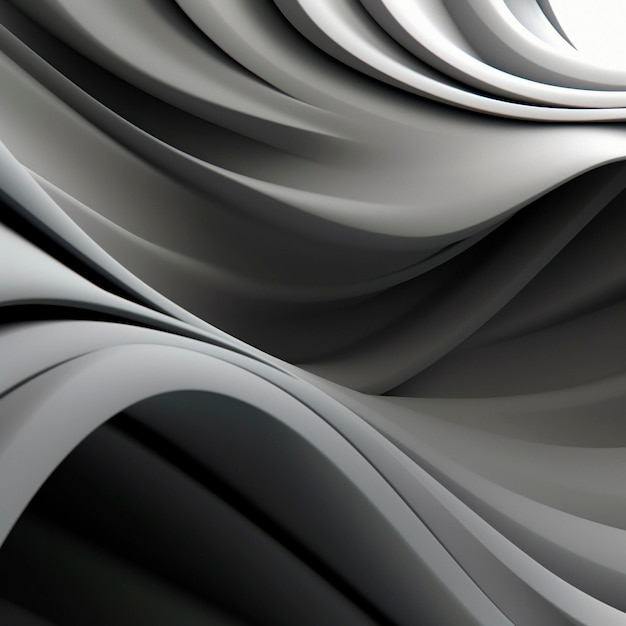 An abstract wall of gray and white curves texture