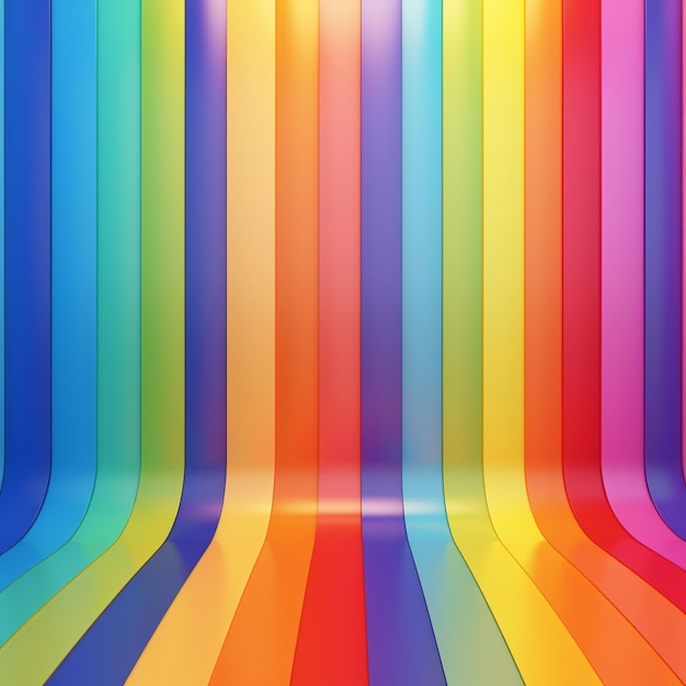 an abstract wall with color rainbow strips in the style of matte photo 8k 3d homosexual themes