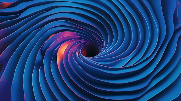 Abstract wallpaper created from Blue 3D Undulating lines Colorful 3D Render