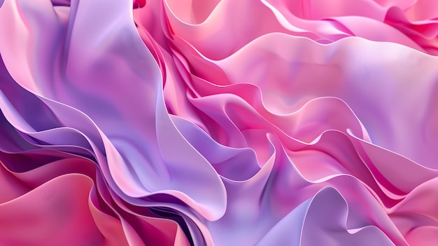 Abstract wallpaper created from pink and purple soft 3D shapes