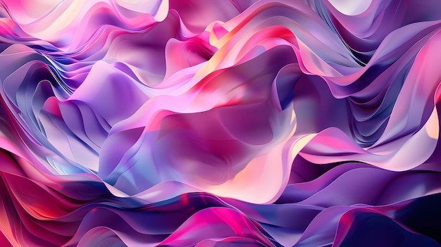 Abstract wallpaper created from pink and purple soft 3D shapes