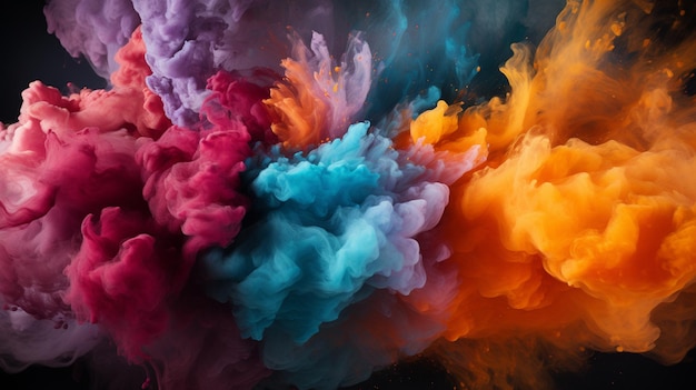 abstract wallpaper design with colorful powder