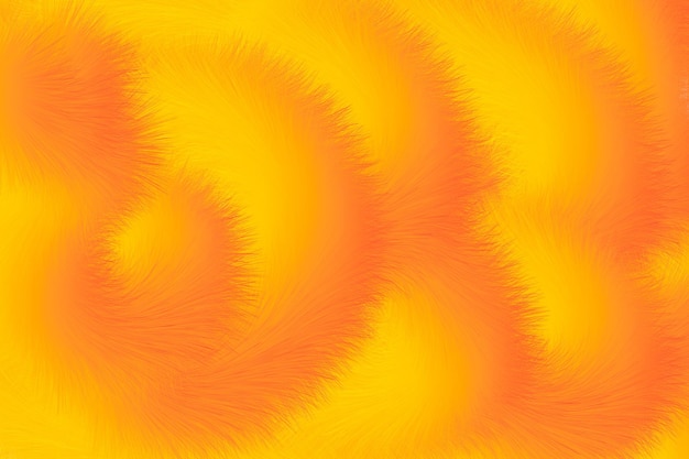 Abstract wallpaper of furry texture in yellowish orange color. Decorative relief. Illustration.