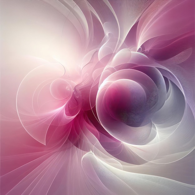 An abstract wallpaper with blending white and magenta soft gradients