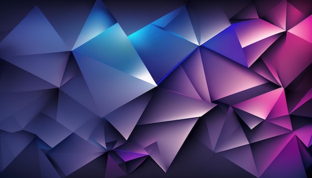 Abstract wallpaper with gradient colors many triangles