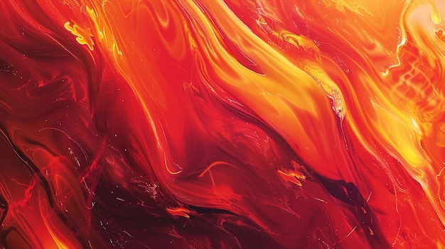 Abstract wallpaper with vibrant oranges deep reds smooth shapes and glowing patterns