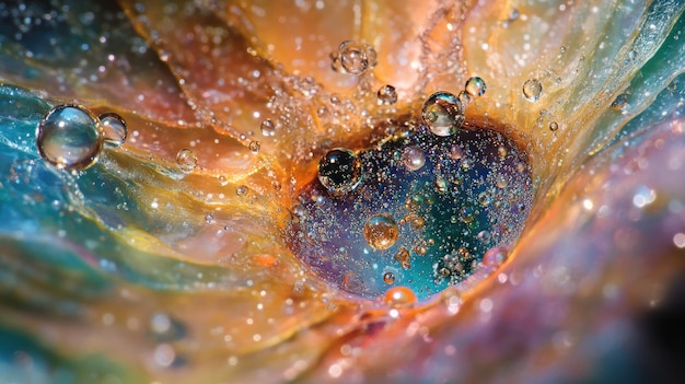 Photo abstract water droplet macro photography