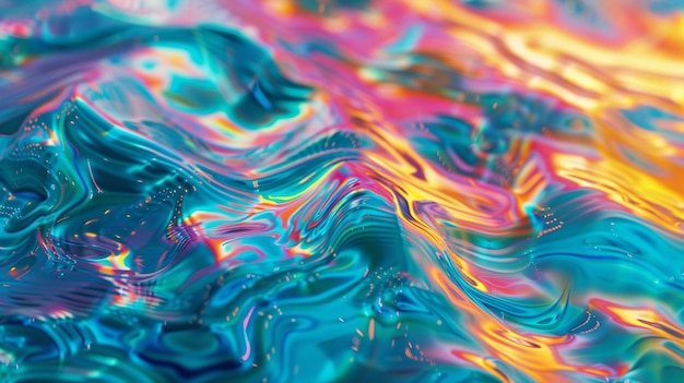 Abstract Water Dynamic Multicolored Background Pattern