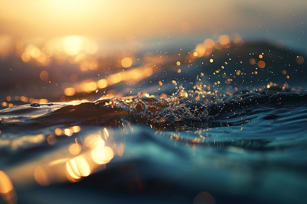 Abstract water flowing on light background