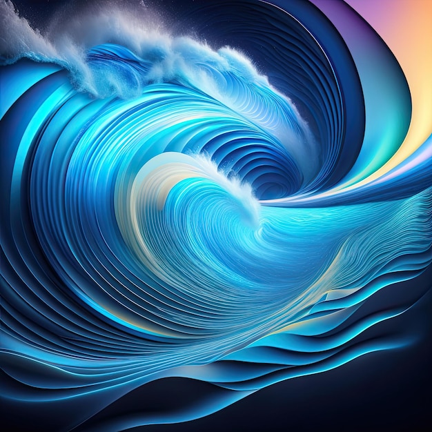 Abstract Water Waves Background