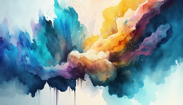 Abstract watercolor background Generative AI