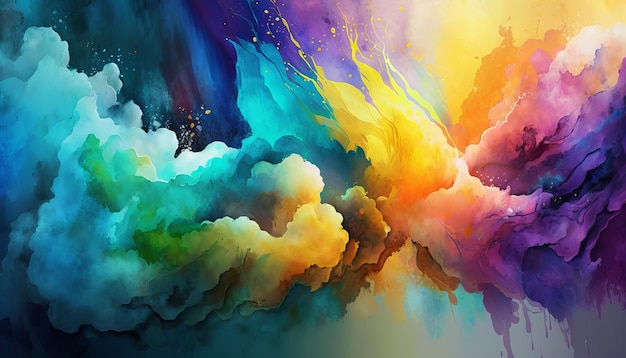 Abstract watercolor background Generative AI