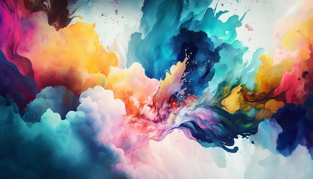 Abstract watercolor background Generative AI