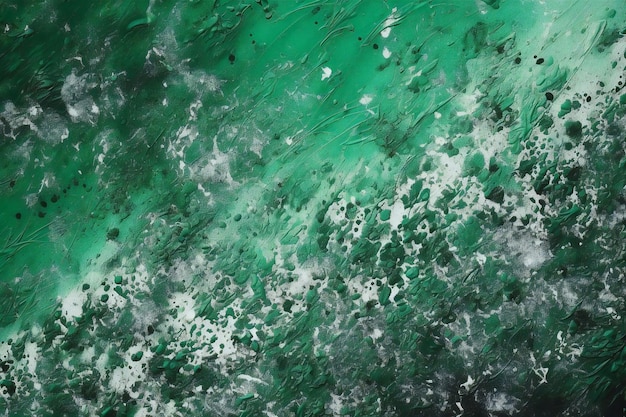 Abstract watercolor background green and black paint on the water