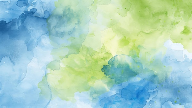 Photo abstract watercolor background with blue and green hues