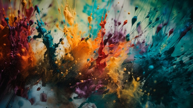 Abstract watercolor background with watercolor splashes Generative AI