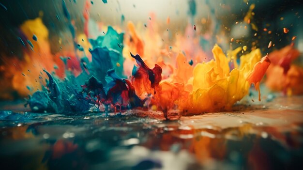 Abstract watercolor background with watercolor splashes Generative AI