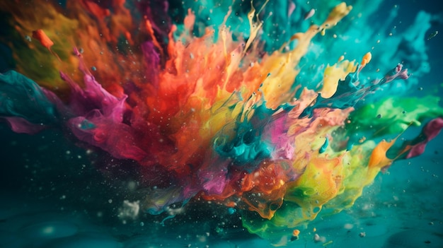 Abstract watercolor background with watercolor splashes Generative AI