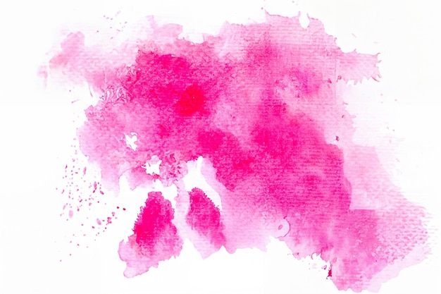 Abstract watercolor backgroundsplash color pink on paper