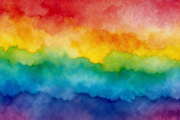 Abstract watercolor brush rainbow color background Bright colorful rainbow wallpaper