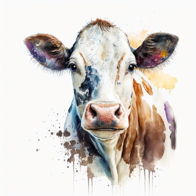 Abstract Watercolor Farm Animals