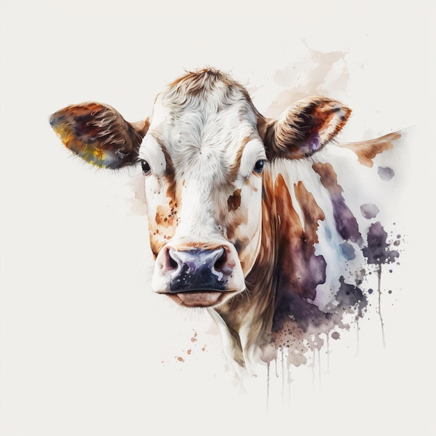 Abstract Watercolor Farm Animals