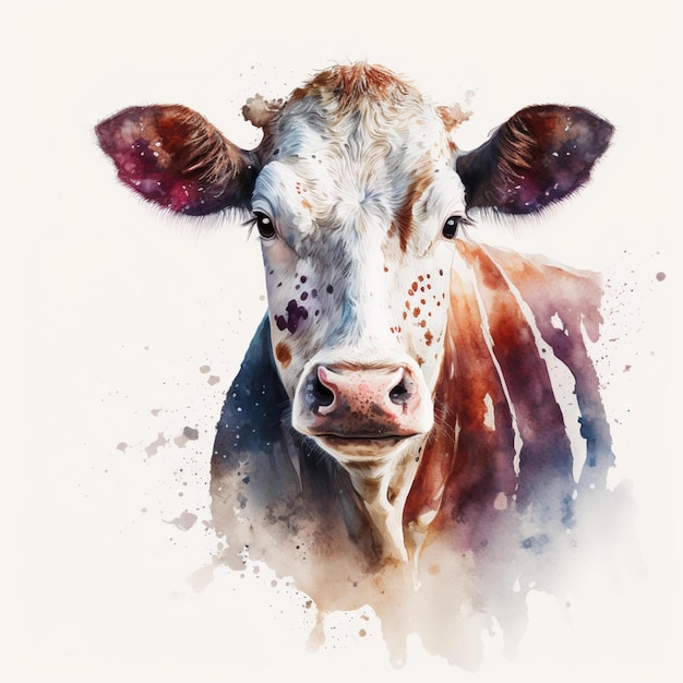 Abstract Watercolor Farm Animals