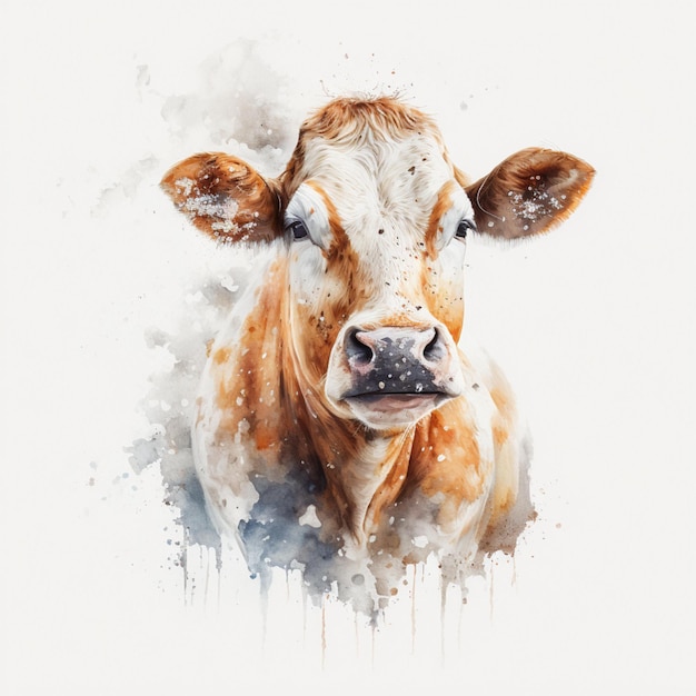 Abstract Watercolor Farm Animals