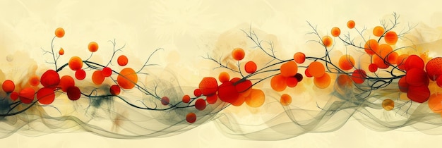 Abstract Watercolor Fruit Background