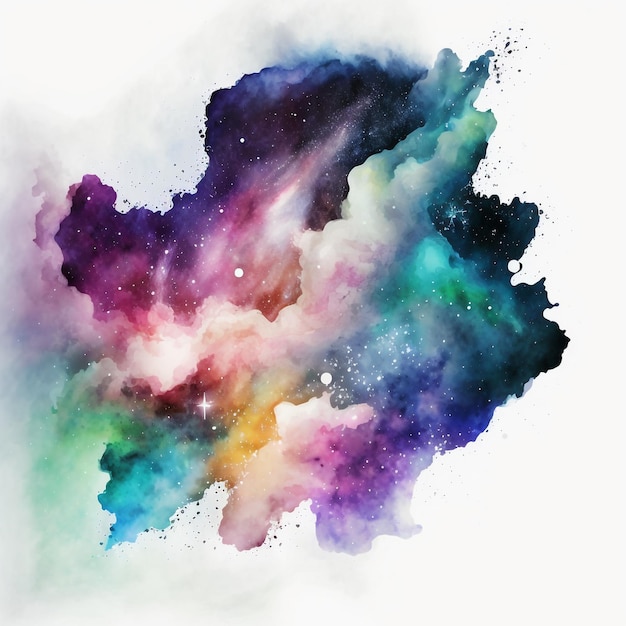 Abstract watercolor galaxy background