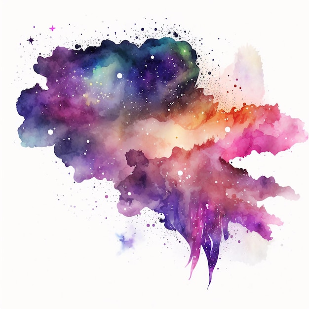 Abstract watercolor galaxy background