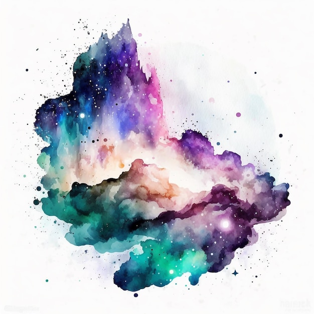 Abstract watercolor galaxy background