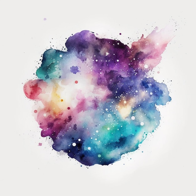 Abstract watercolor galaxy background