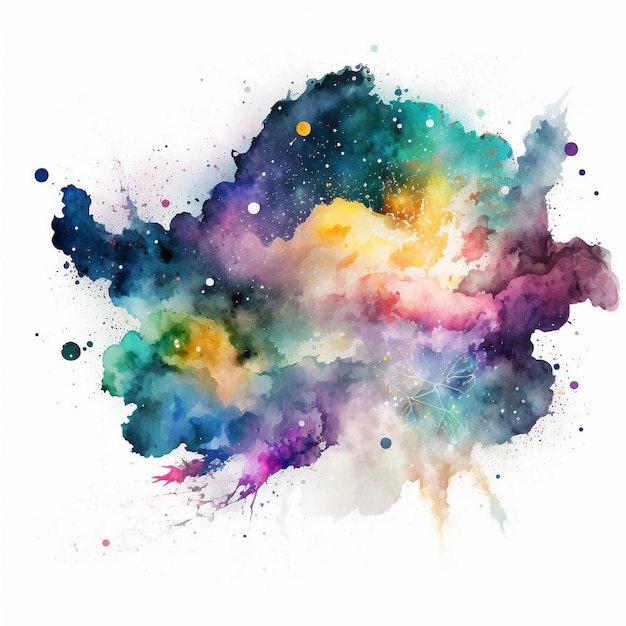 Abstract watercolor galaxy background