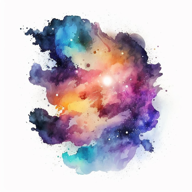 Abstract watercolor galaxy background